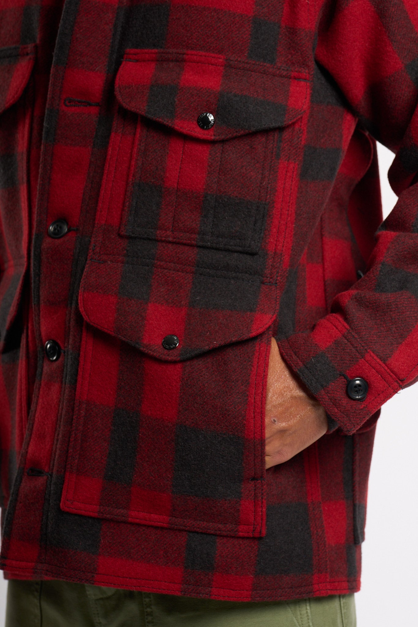 Filson Giacca Mackinaw Rosso/nero Uomo-6