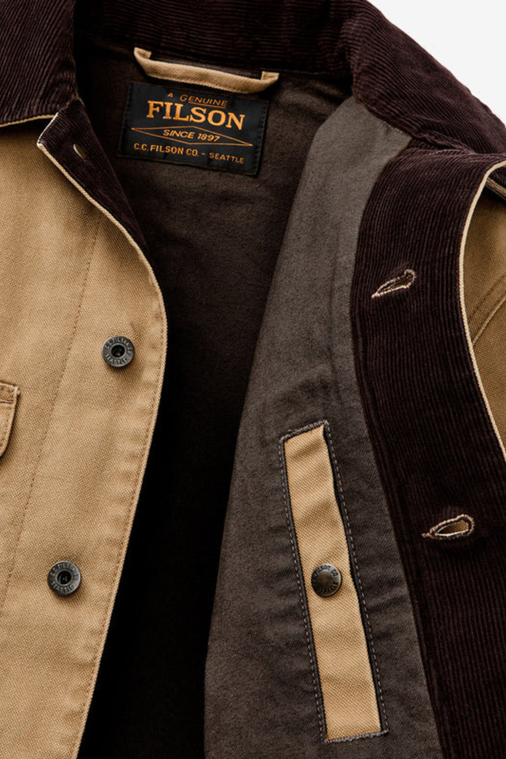 Filson Giaccone Rustic Canvas JOURNEYMAN Sabbia Uomo-4