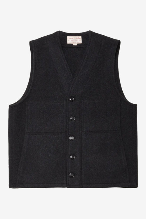 Filson Gilet MACKINAW grigio uomo in lana con bottoni