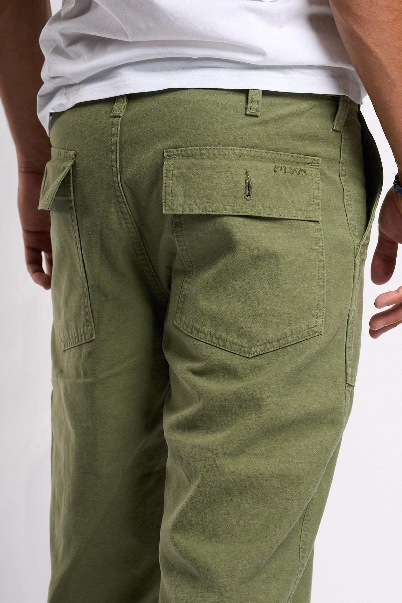 Filson Pantaloni Field Verde Uomo-6