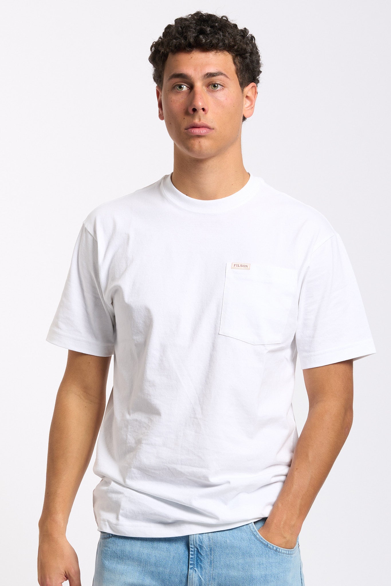 Filson T-Shirt con Taschino Bianco Uomo-1