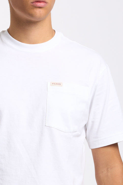 Filson T-Shirt con Taschino Bianco Uomo-2