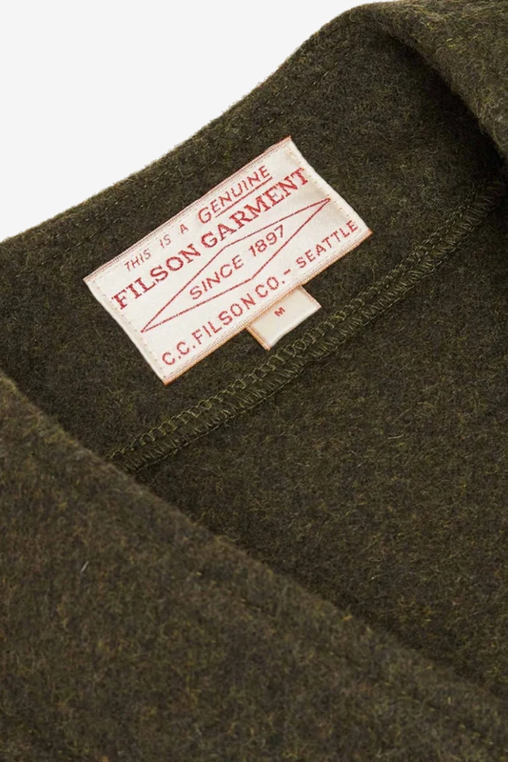 Filson Gilet MACKINAW Lana Verdone da uomo con bottoni-2
