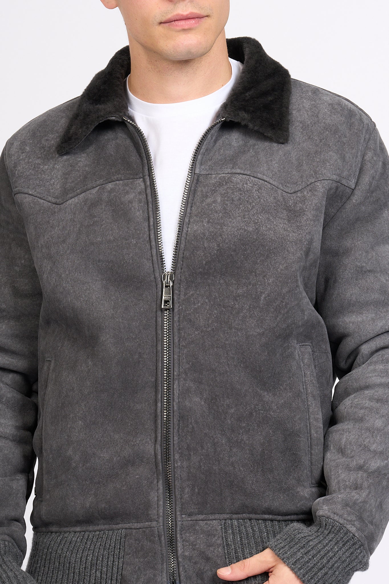 Giorgio Brato Grey Sheepskin Men-2