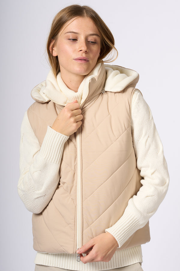 Gran Sasso Reversible Wool Vest White Women-2