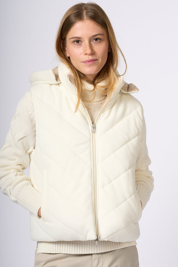 Gran Sasso Reversible Wool Vest White Women