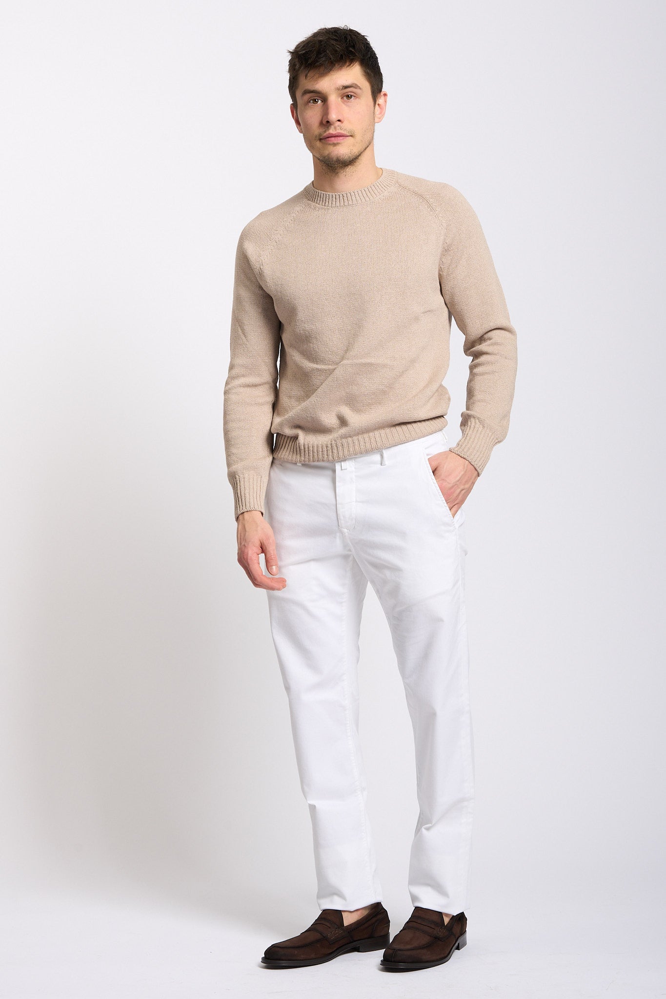 Jacob Cohen Pantalone Bobby Slim Bianco Uomo-3