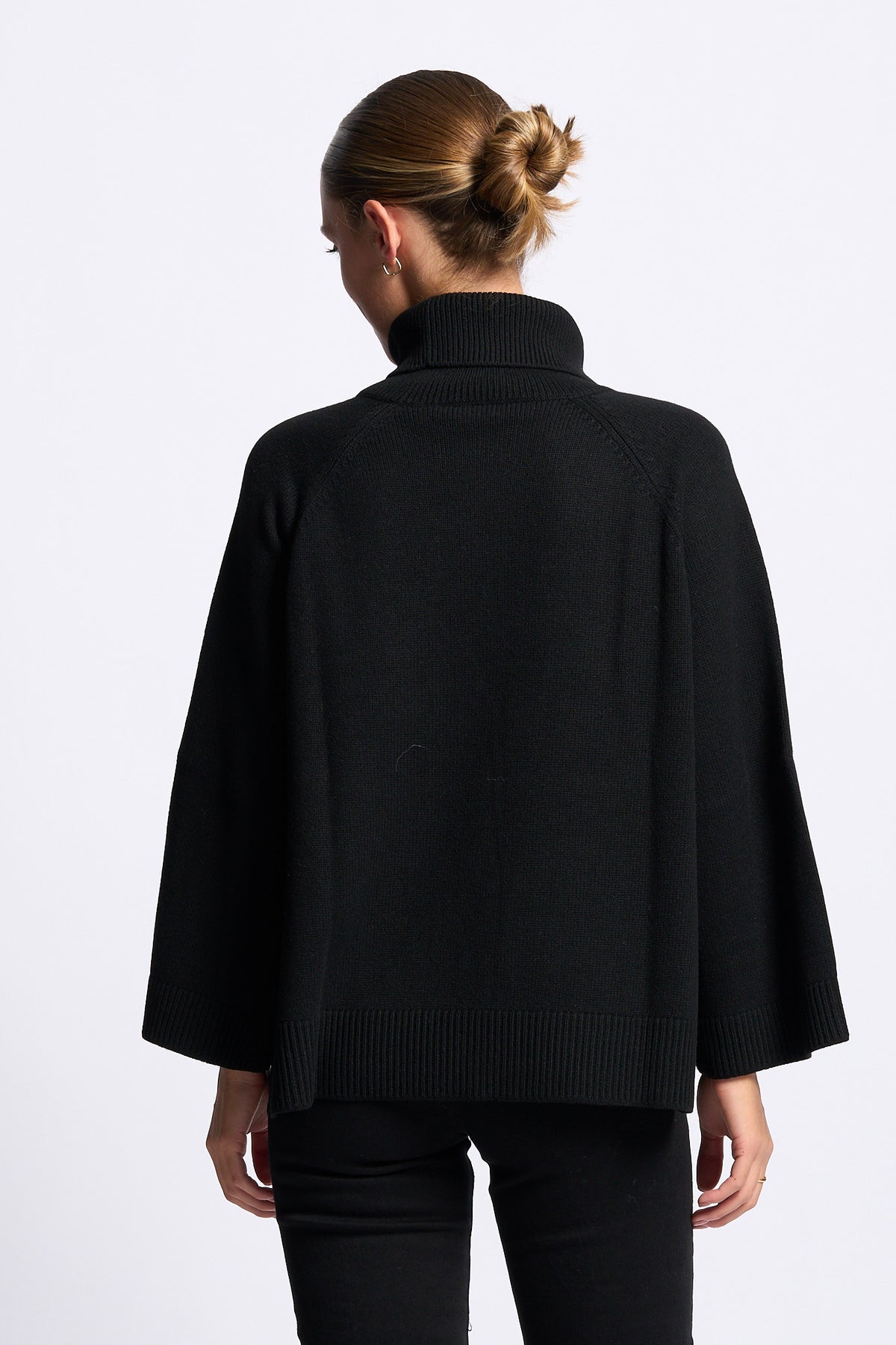 Gran Sasso Dolcevita Scatolina Donna misto Cashmere Nero-2