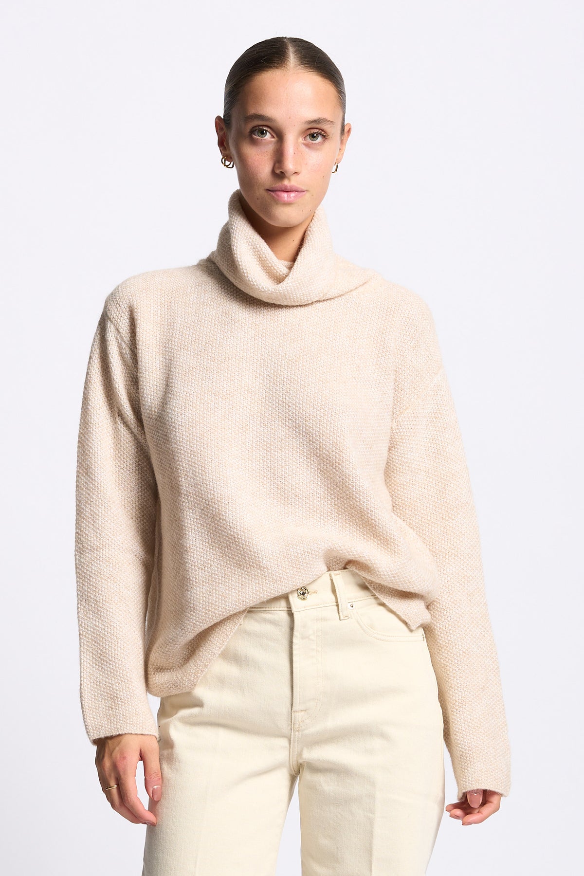 Gran Sasso Dolcevita Alpaca Donna color sabbia-1
