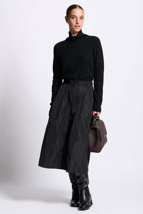 Gran Sasso Lupetto cashmere donna a coste nero