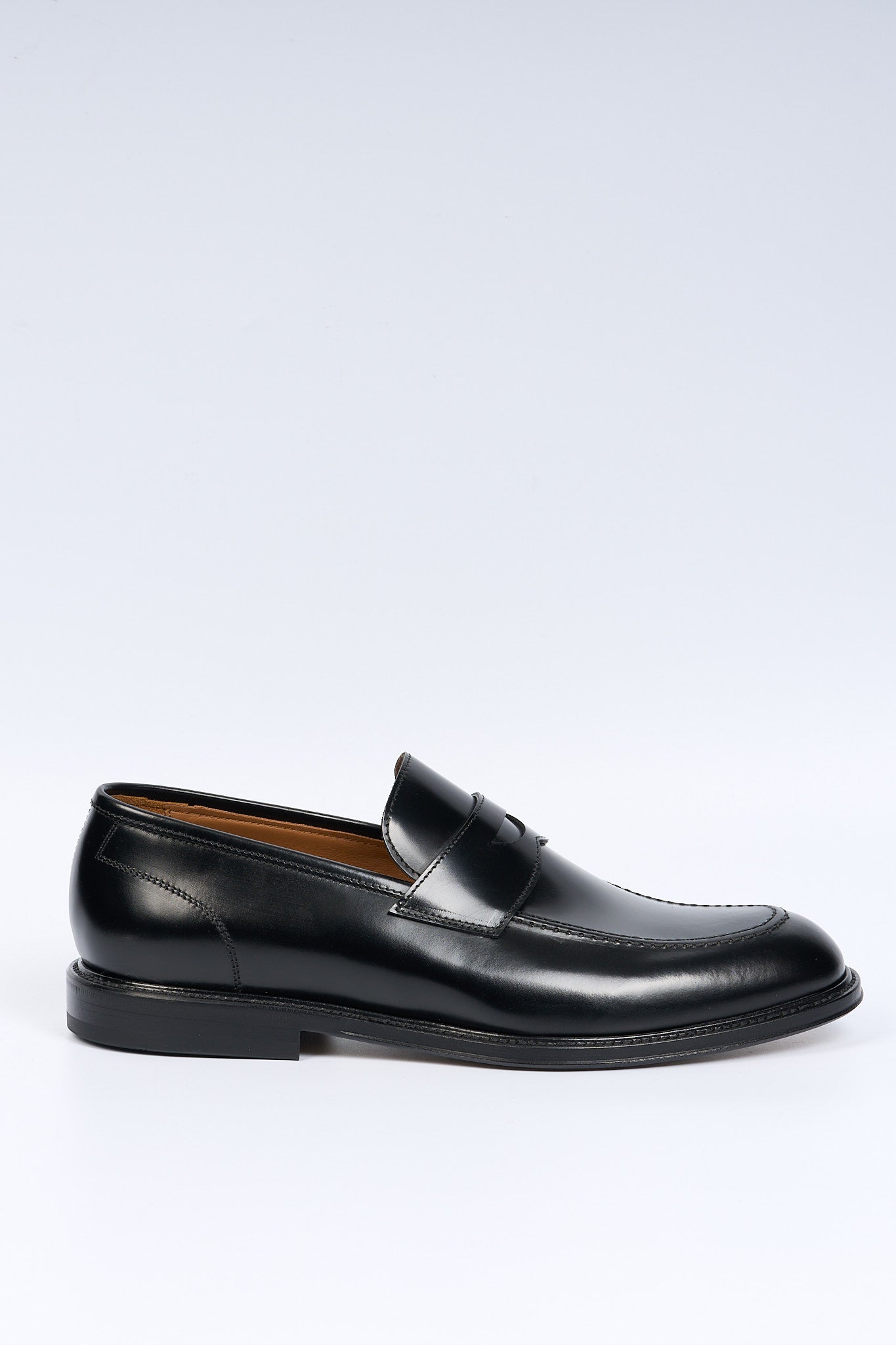 Green George Mocassino in Pelle Nero Uomo-1