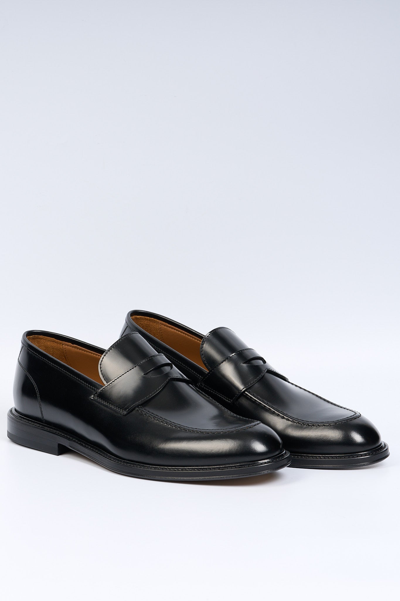 Green George Mocassino in Pelle Nero Uomo-2