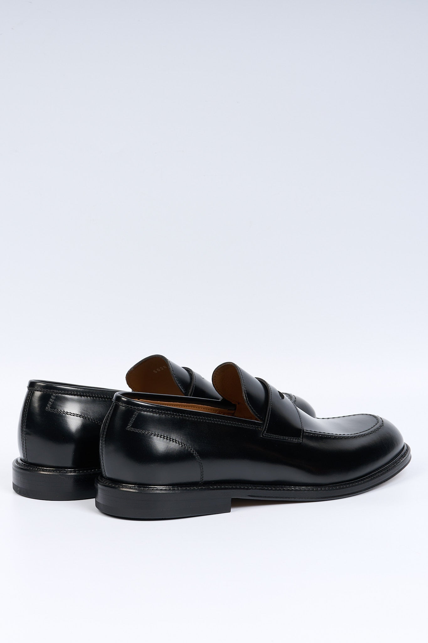 Green George Mocassino in Pelle Nero Uomo-3