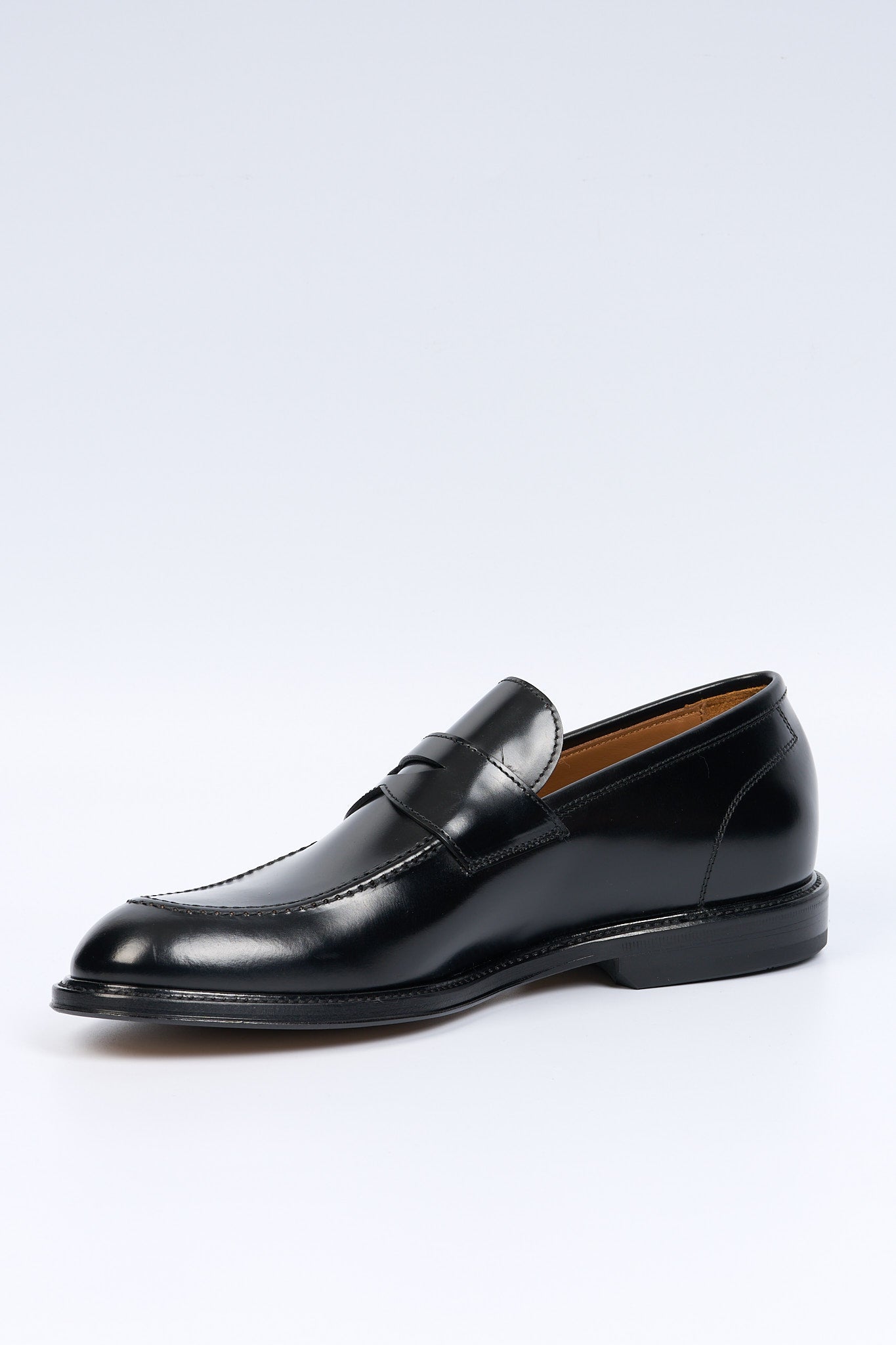 Green George Mocassino in Pelle Nero Uomo-4