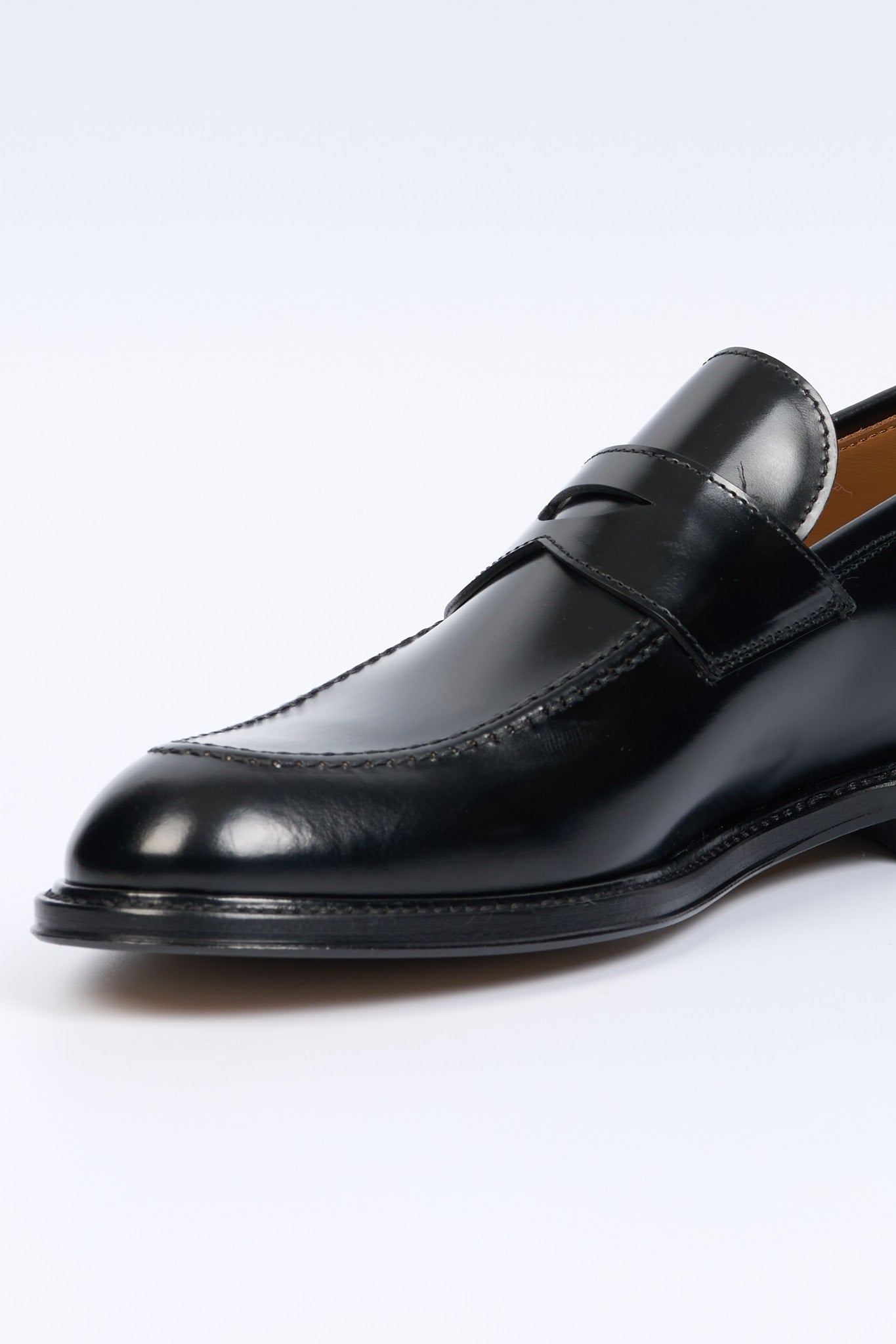 Green George Mocassino in Pelle Nero Uomo-6
