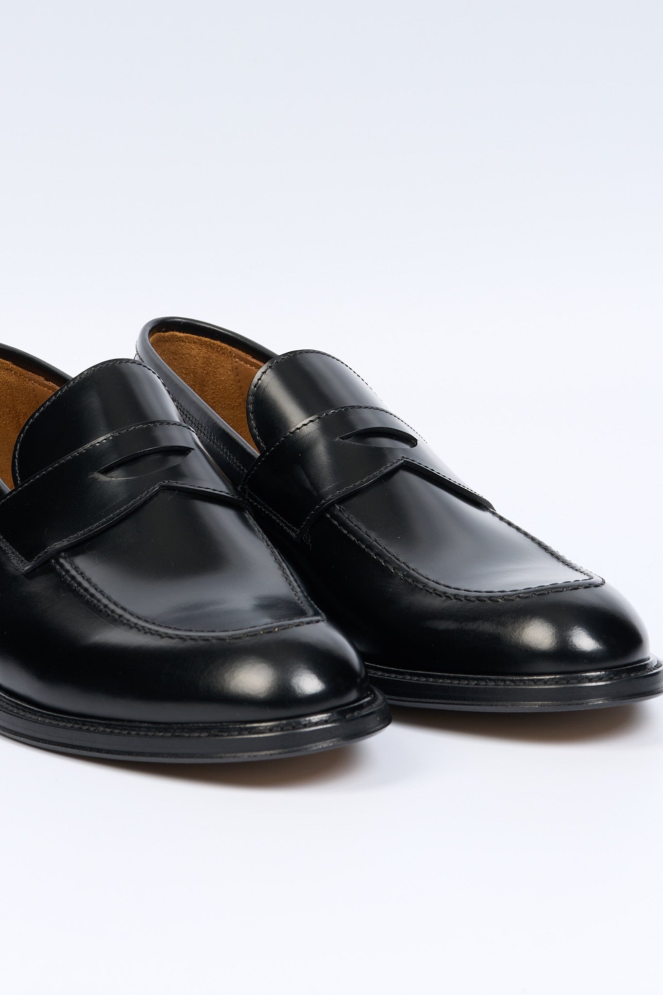 Green George Mocassino in Pelle Nero Uomo-7