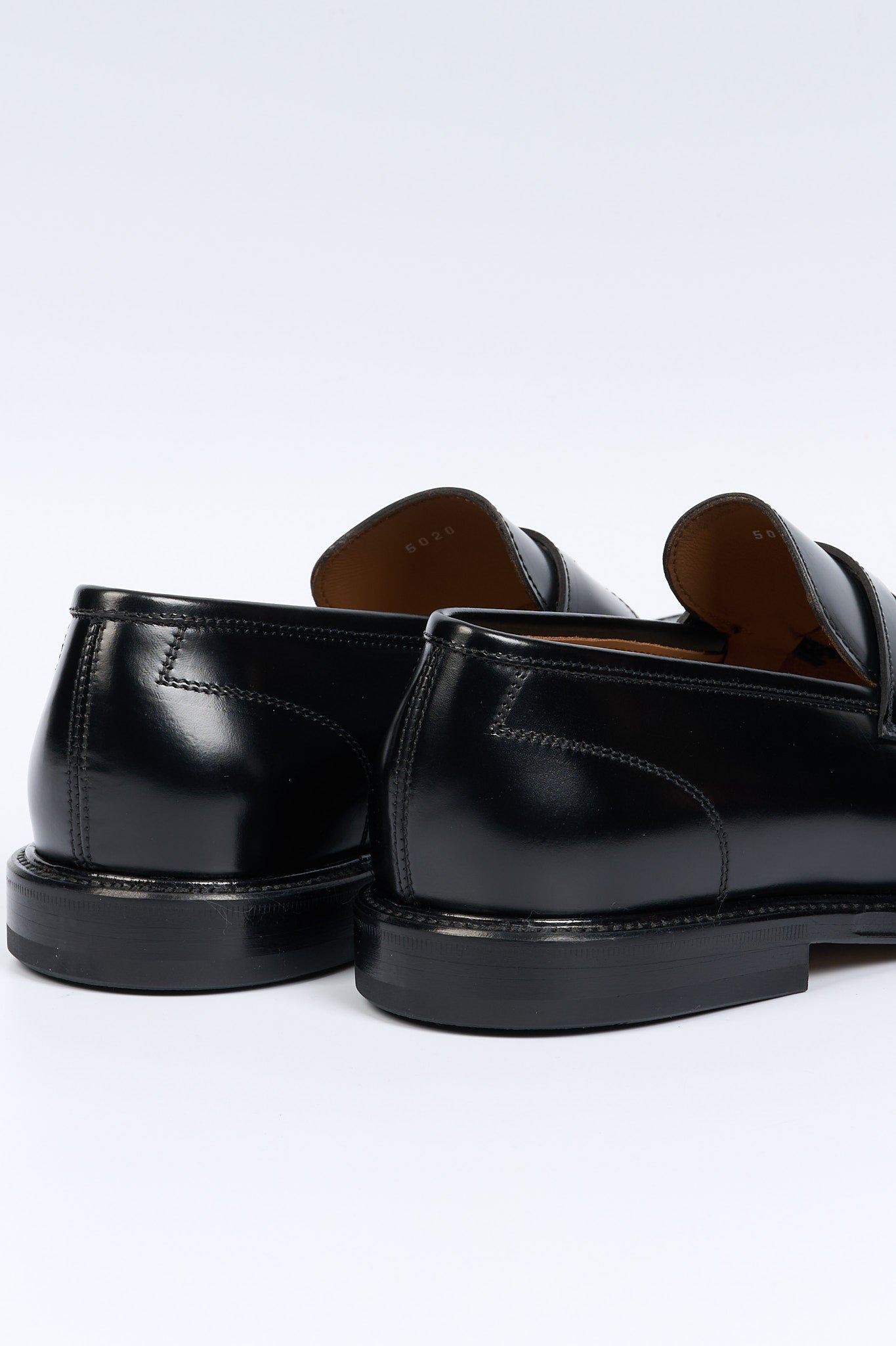 Green George Mocassino in Pelle Nero Uomo-8