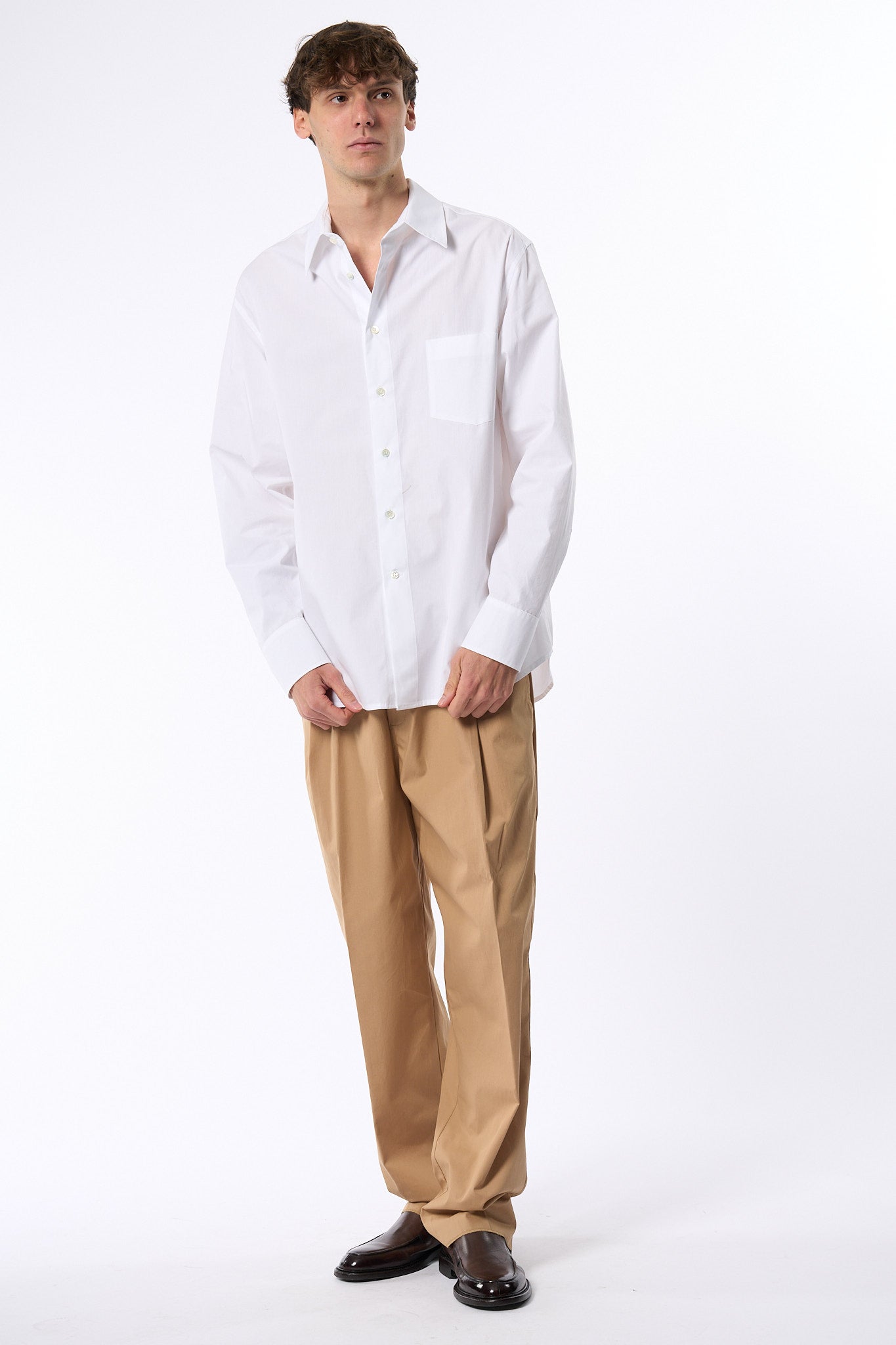 Grifoni Camicia Bianco Uomo-3