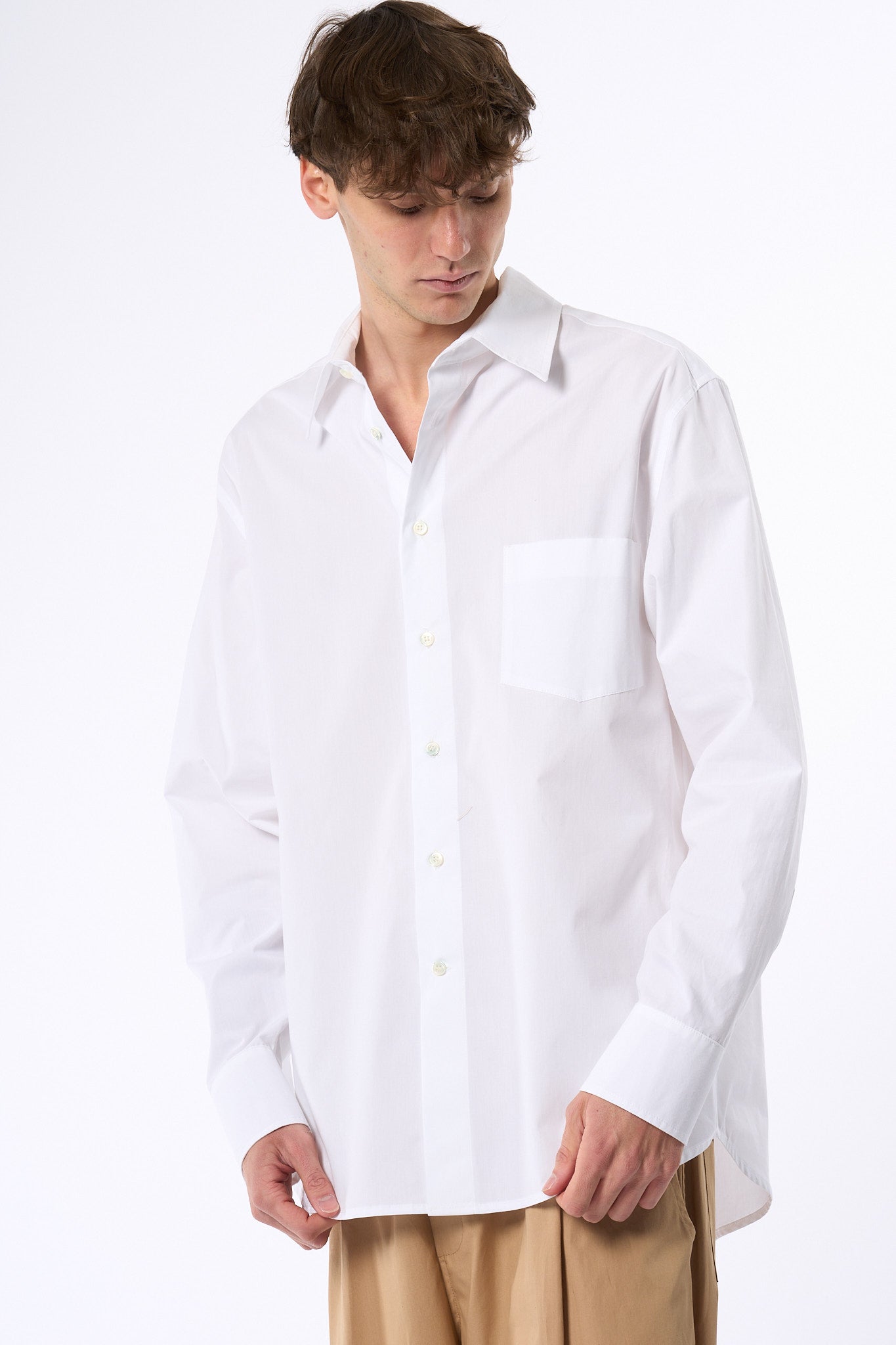Grifoni Camicia Bianco Uomo-5