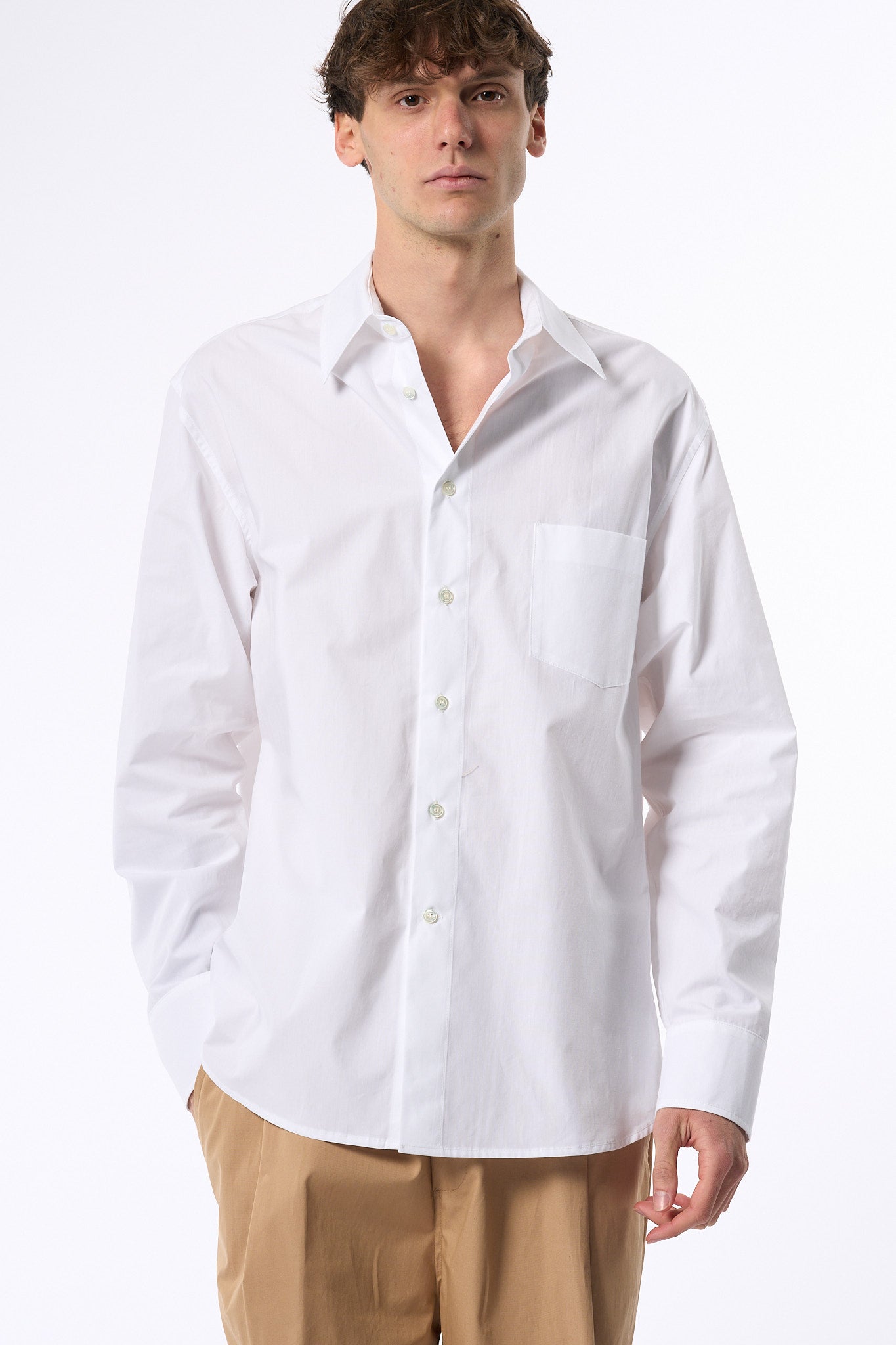 Grifoni Camicia Bianco Uomo-2