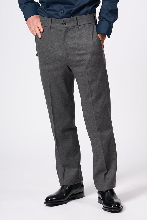Grifoni Men's Gray Flannel Trousers