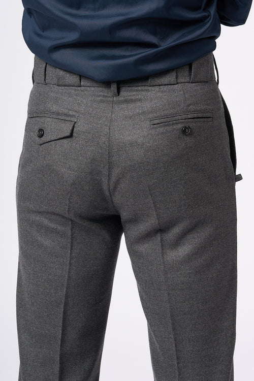 Grifoni Men's Gray Flannel Trousers-2