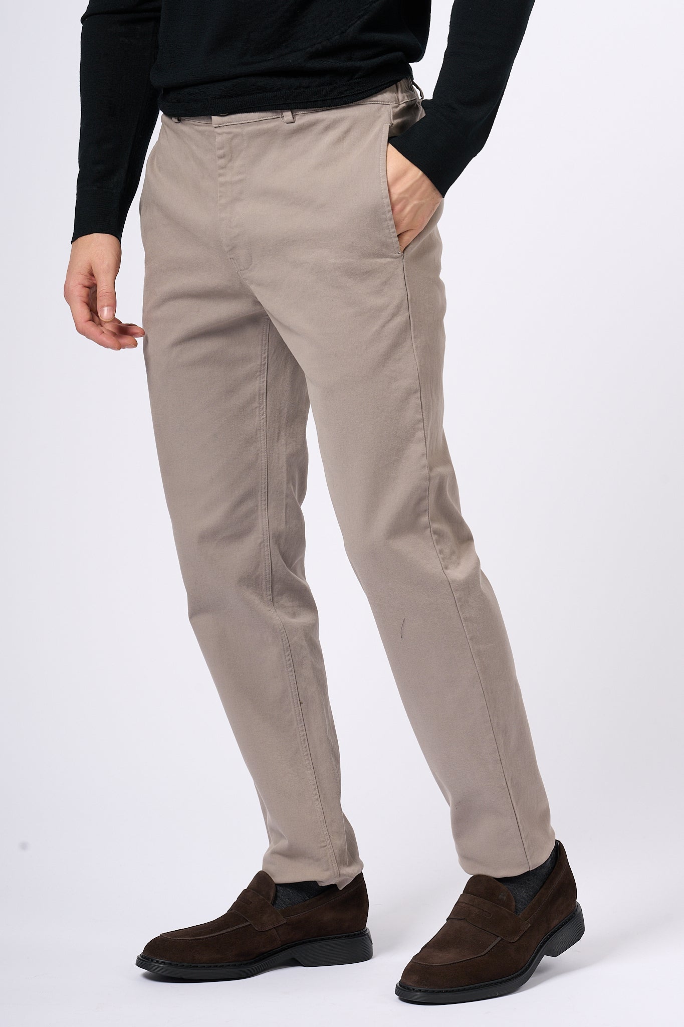 Grifoni Pantalone con Coulisse Tortora Uomo-3