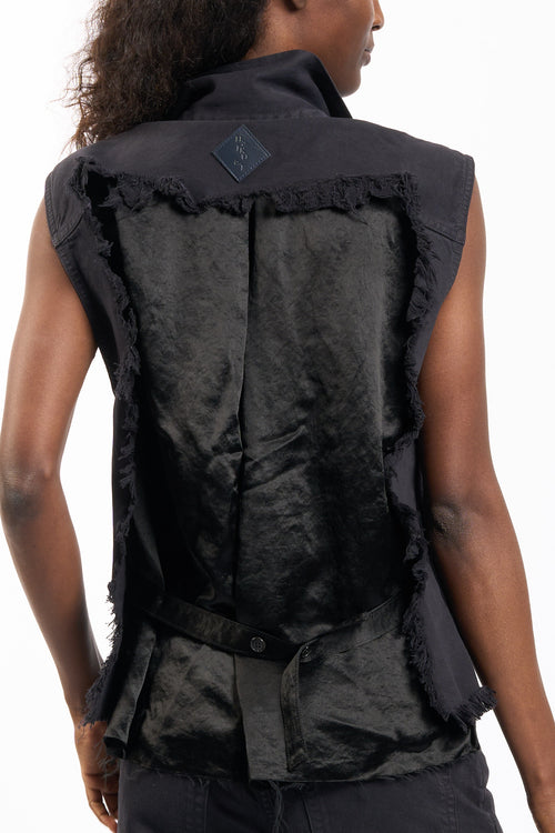 Haikure Giubbino Inserti Satin Nero Donna-2
