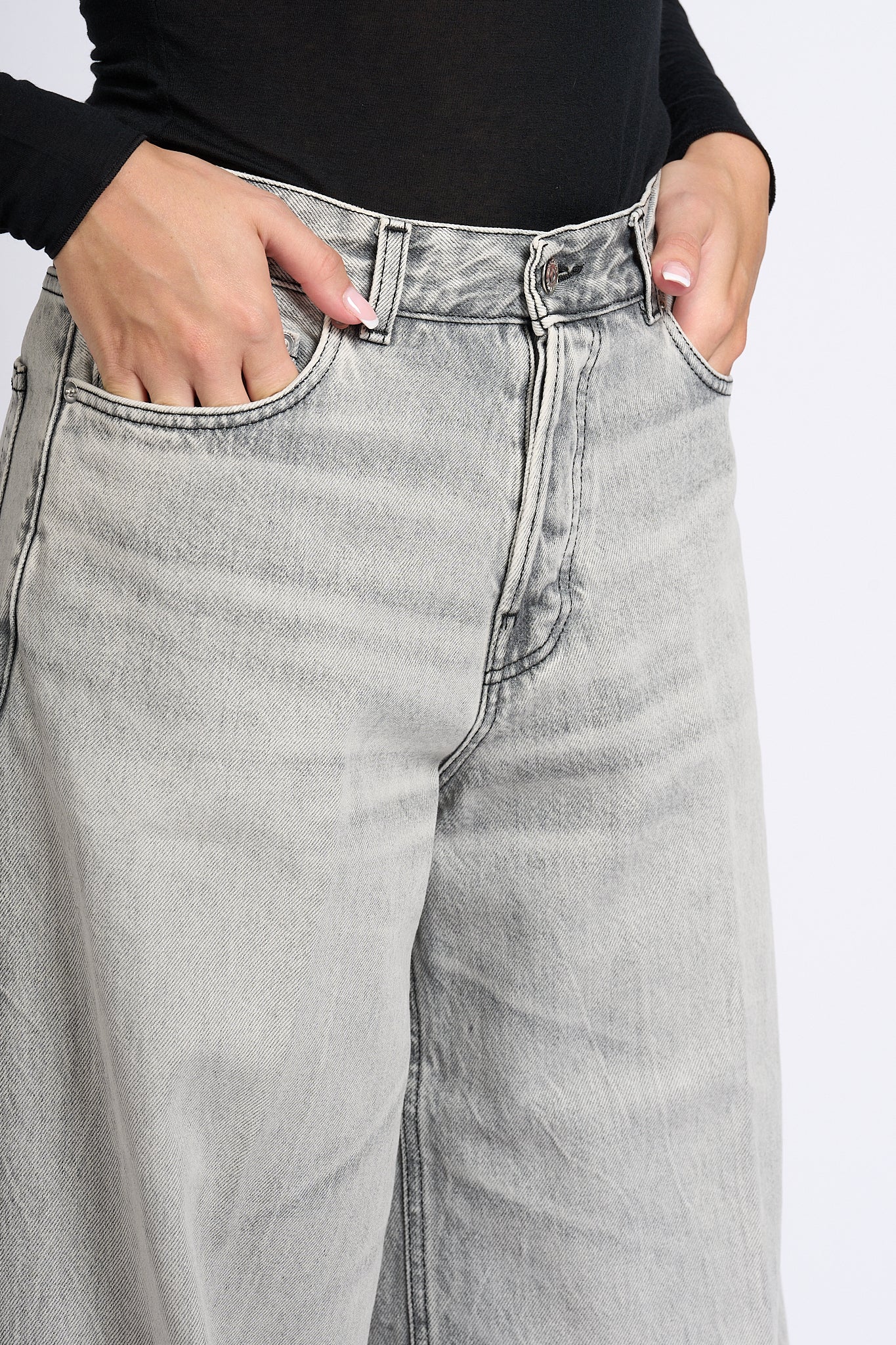 Haikure Jeans Bethany Grigio Donna-3