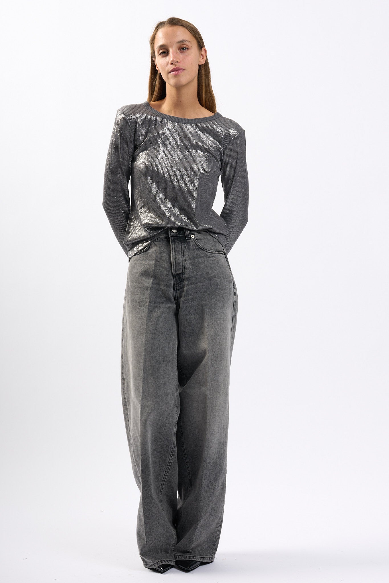 Haikure Jeans Bethany Grigio Donna-3