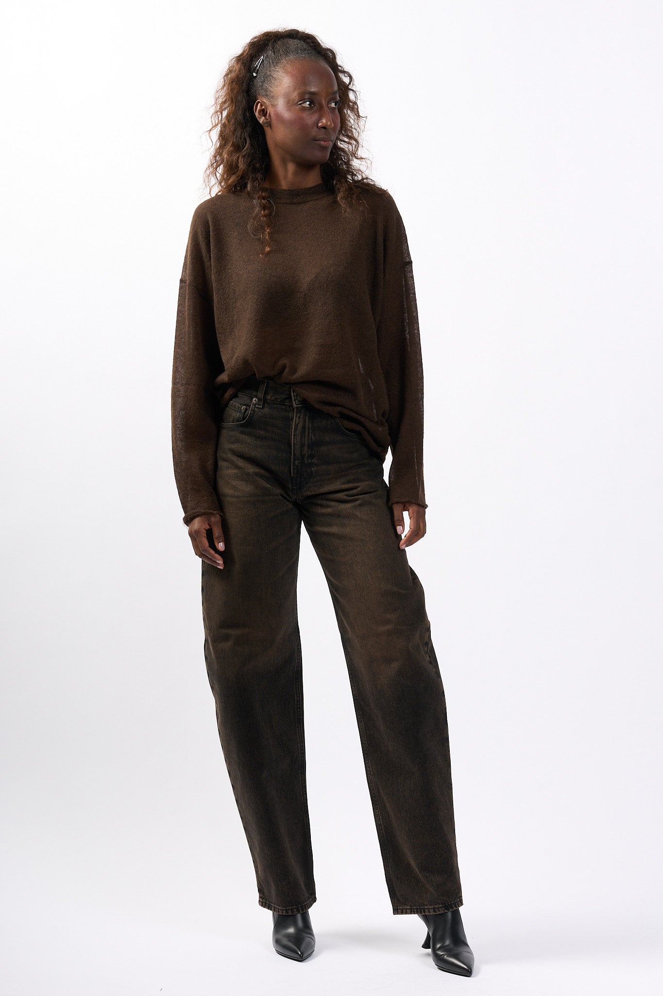 Haikure Jeans Bibi Marrone Donna-3