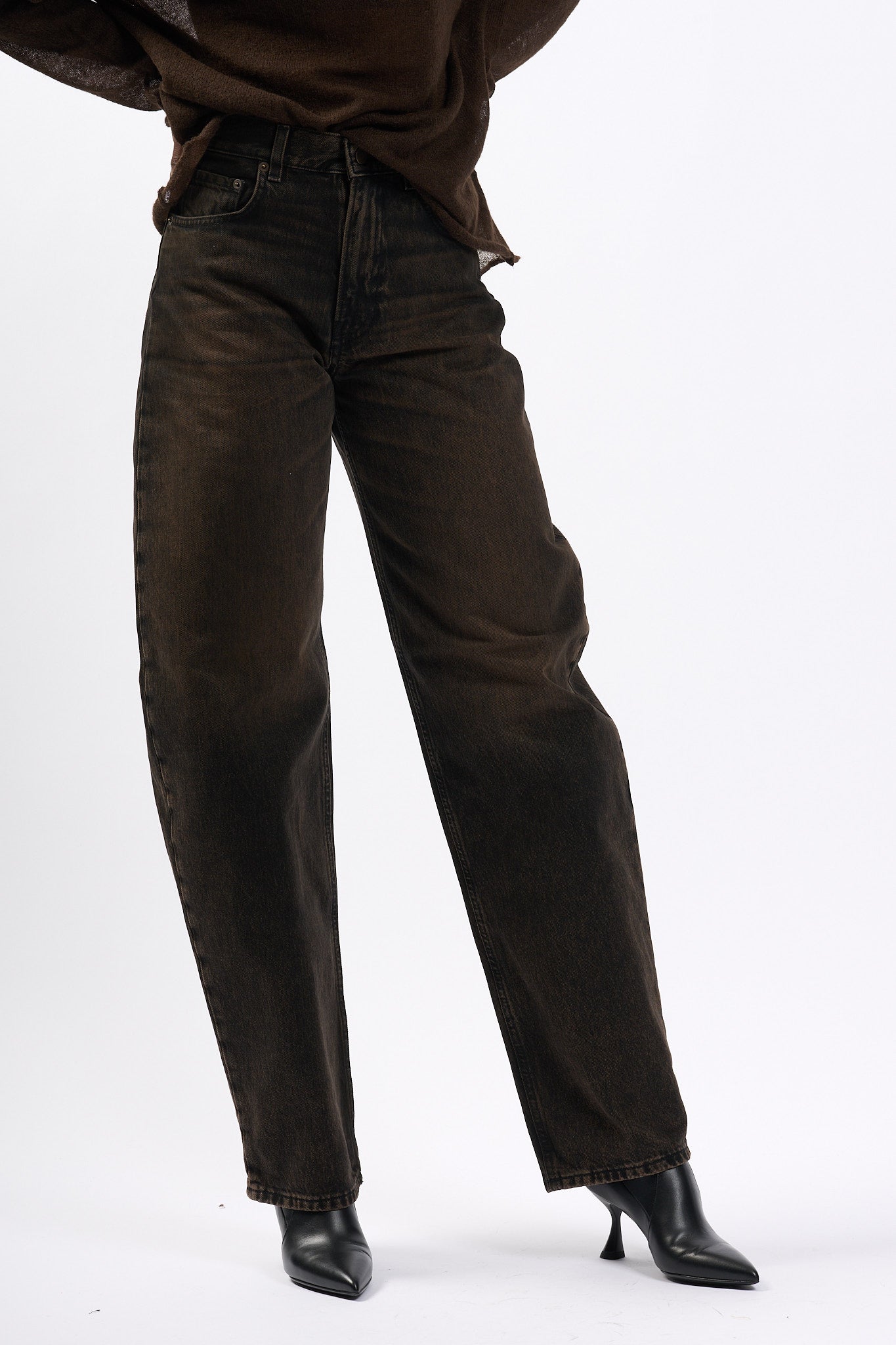 Haikure Jeans Bibi Marrone Donna-4