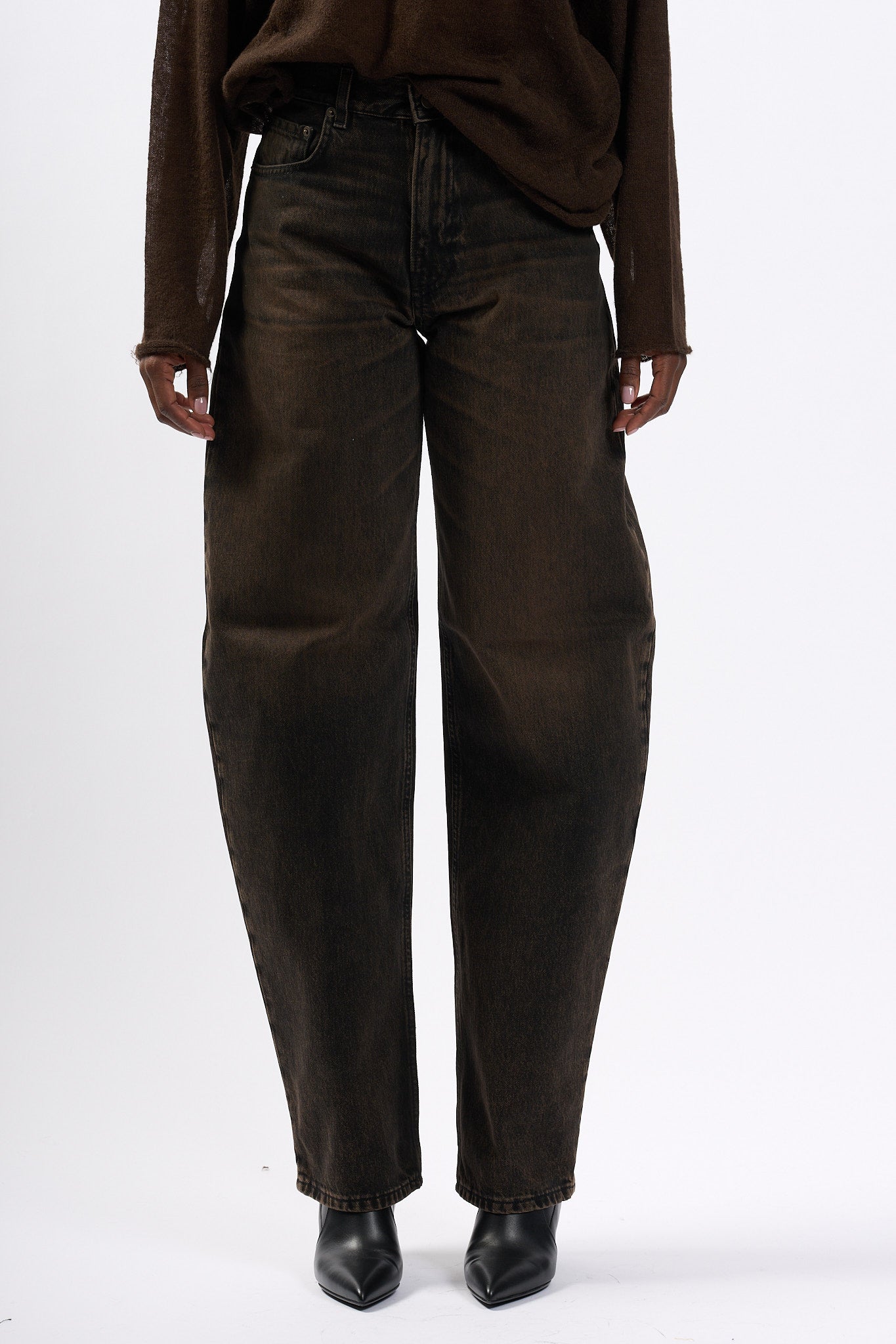 Haikure Jeans Bibi Marrone Donna-5