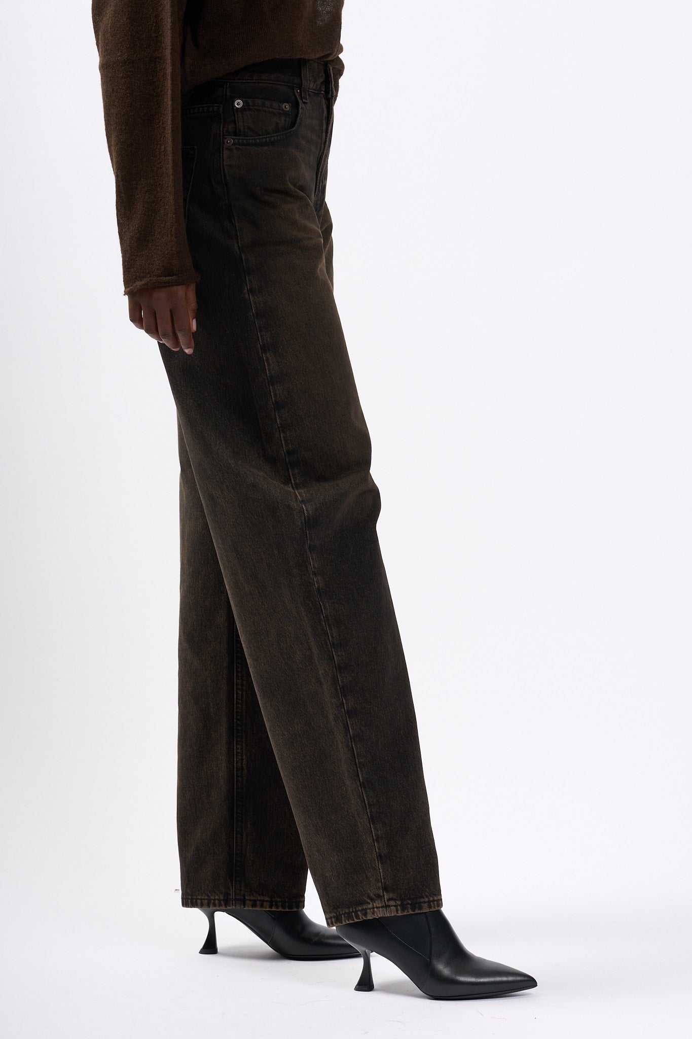 Haikure Jeans Bibi Marrone Donna-6