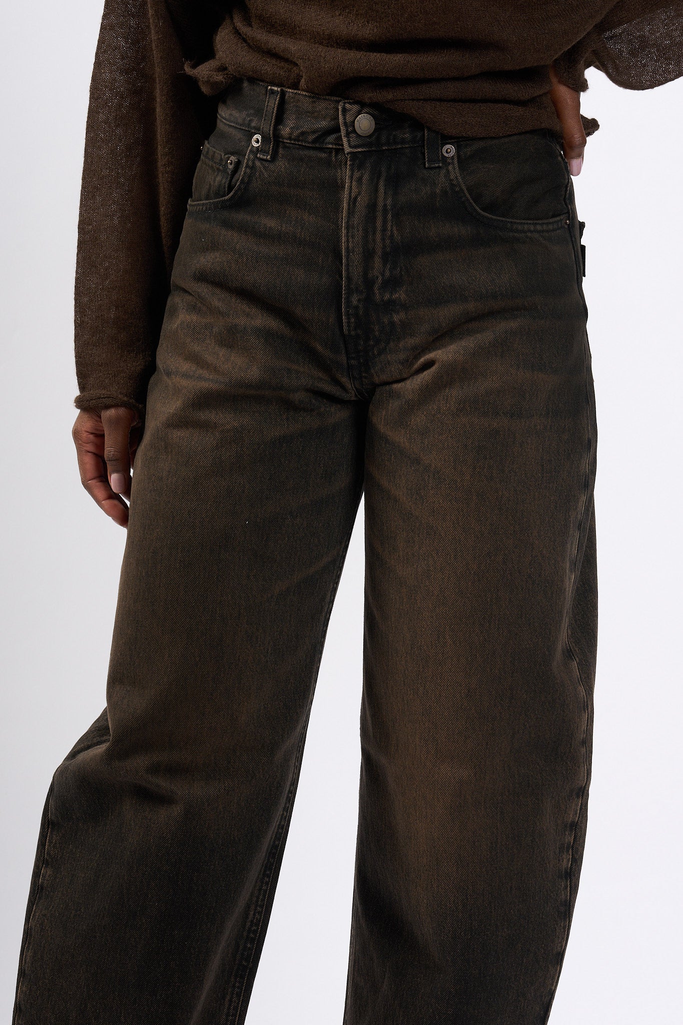 Haikure Jeans Bibi Marrone Donna-8