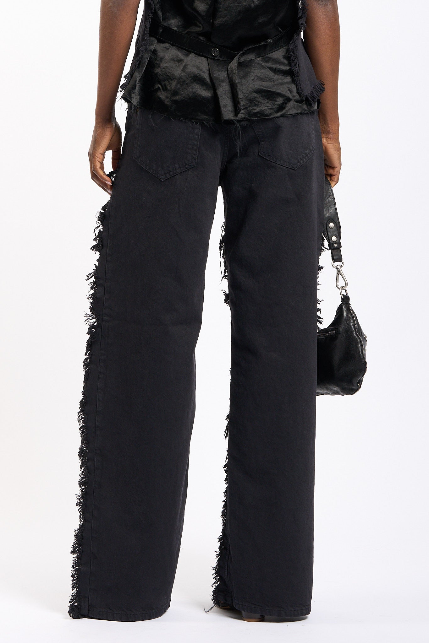 Haikure Jeans Bonnie Inserti Satin Carbone Donna-1