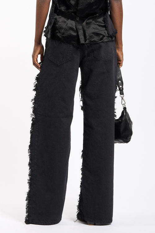 Haikure Jeans Bonnie Inserti Satin Carbone Donna