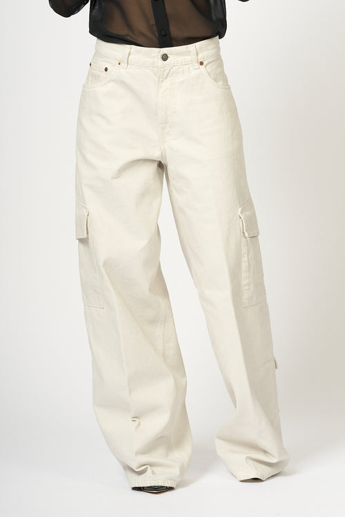 Haikure Jeans Cargo Bianco Donna-2