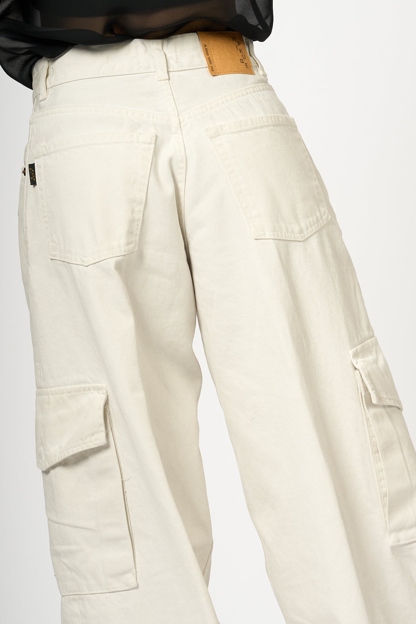 Haikure Jeans Cargo Bianco Donna-9