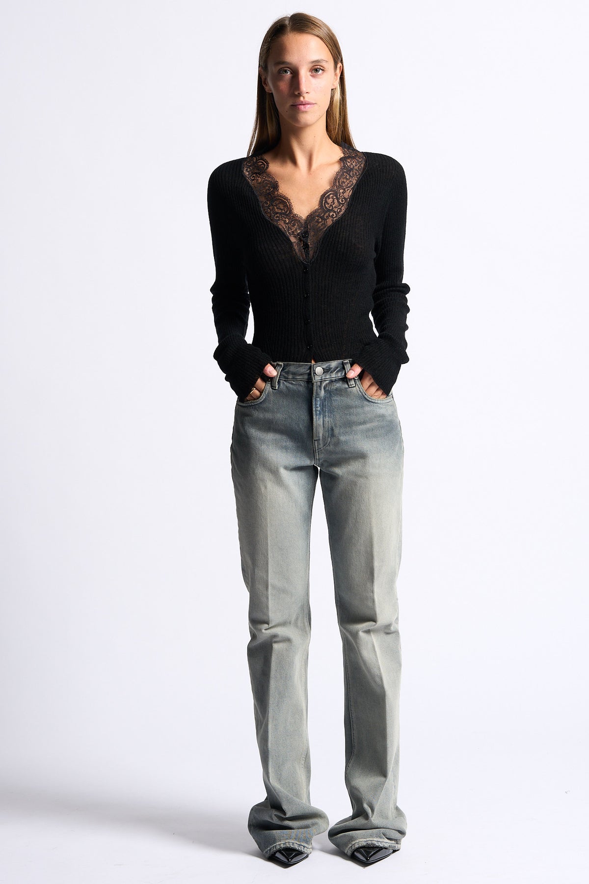 Haikure Jeans Flora Smoke Grigio/nero Donna-6