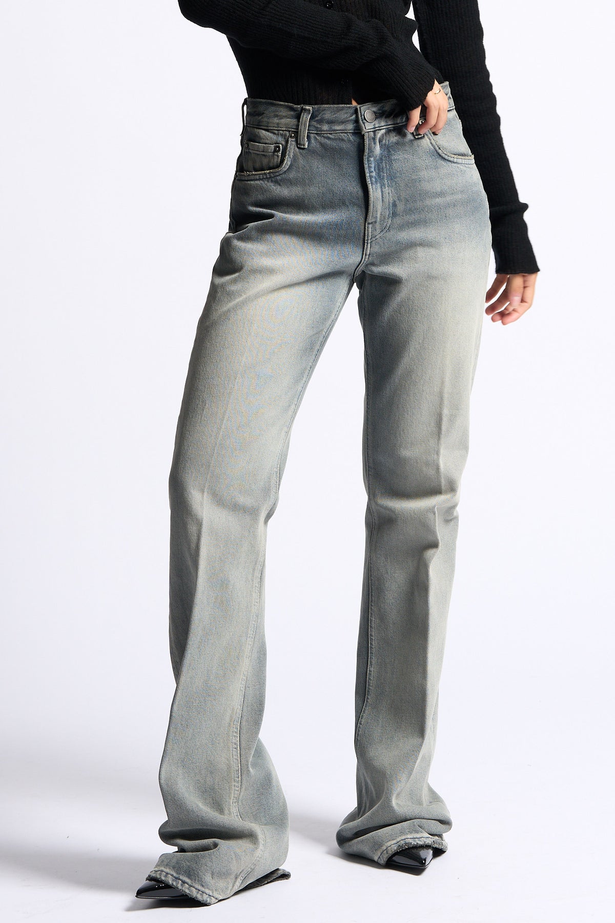 Haikure Jeans Flora Smoke Grigio/nero Donna-1