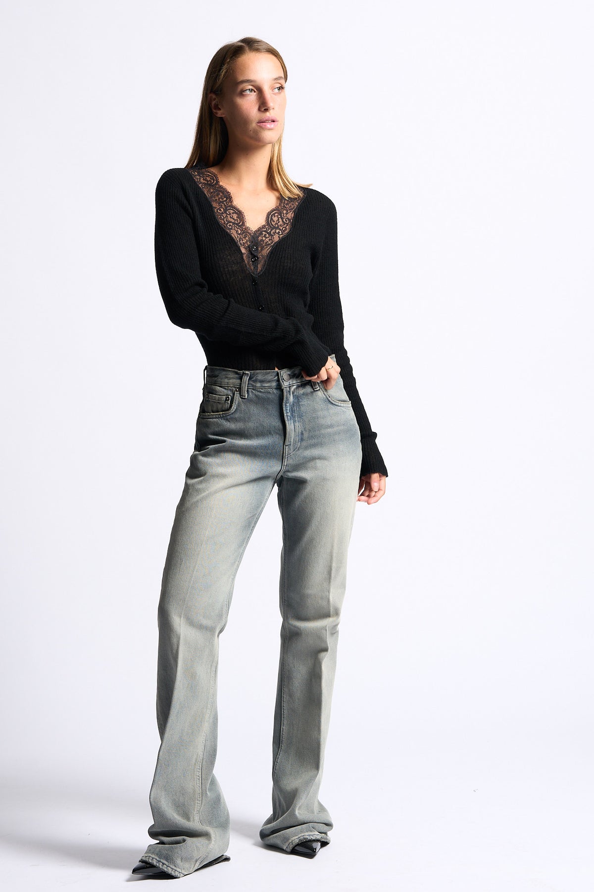 Haikure Jeans Flora Smoke Grigio/nero Donna-2