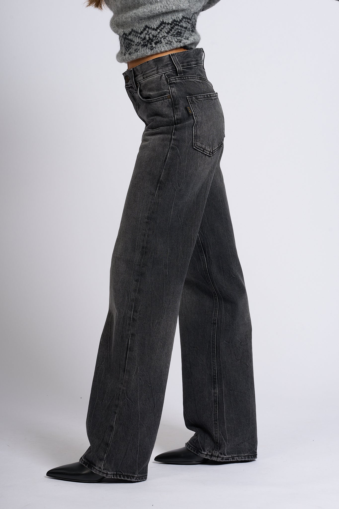 Haikure Jeans Korea Nero Donna-1