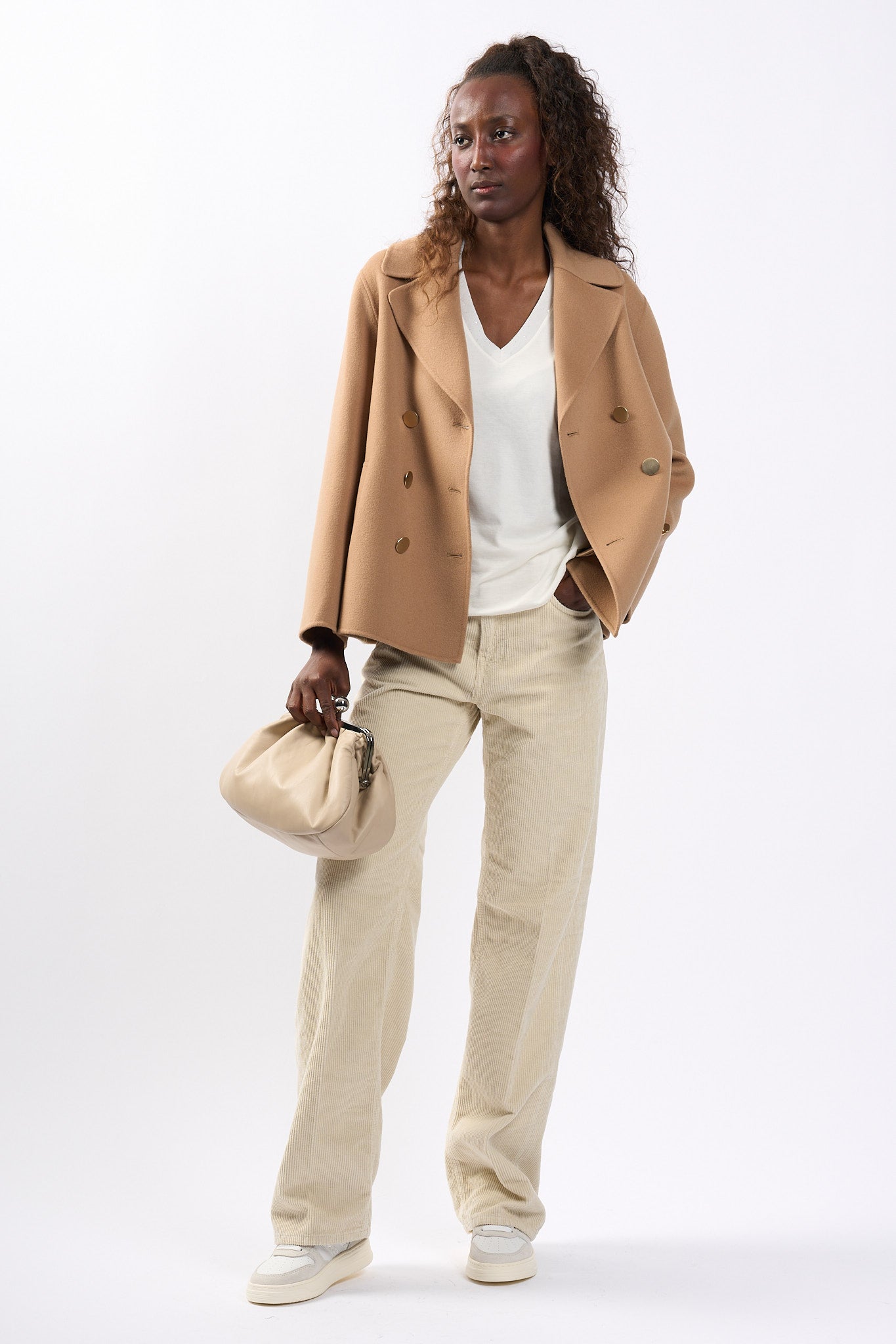 Haikure Pantalone Bonnie Velluto Ecru Donna-2