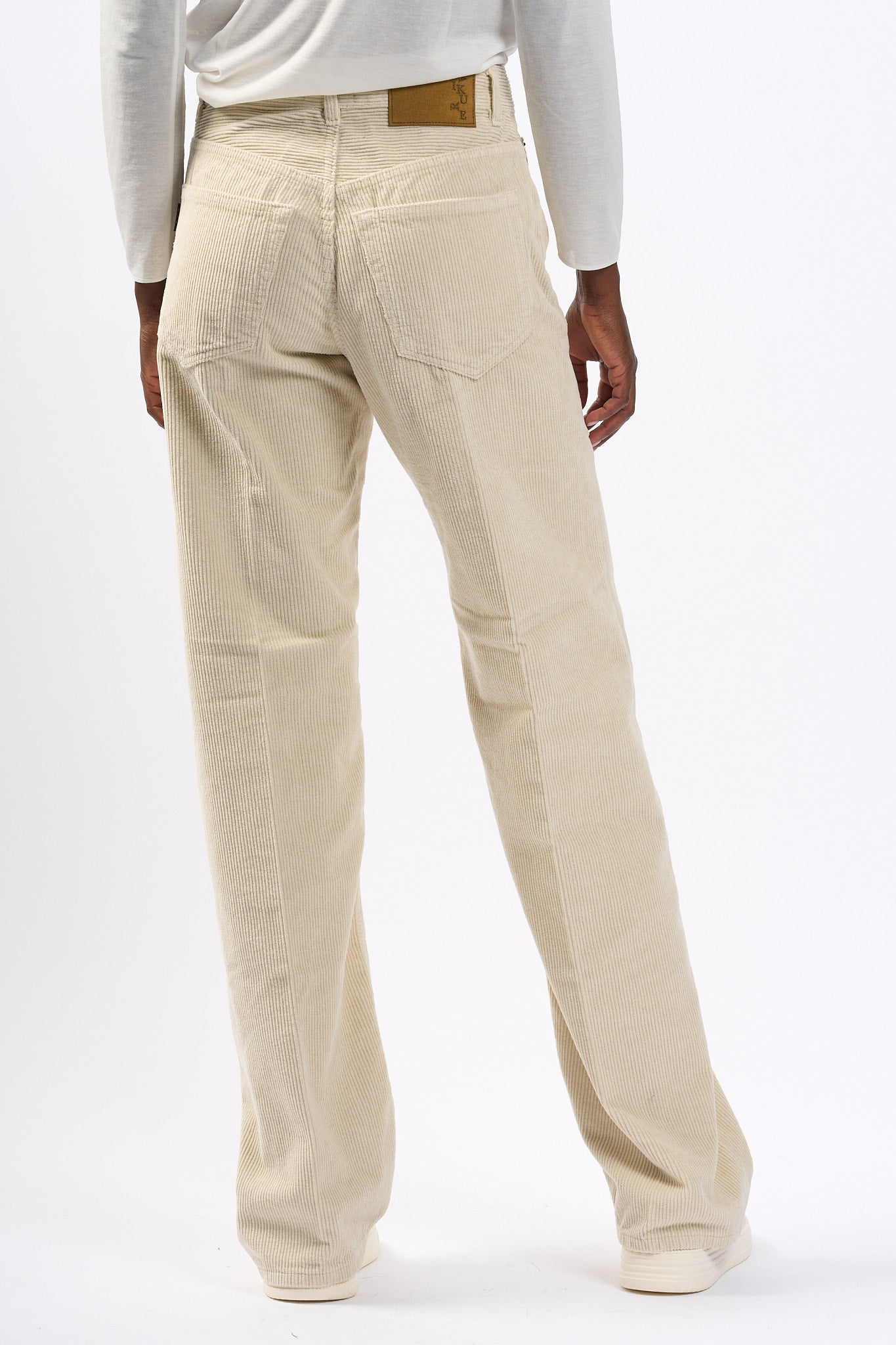 Haikure Pantalone Bonnie Velluto Ecru Donna-6