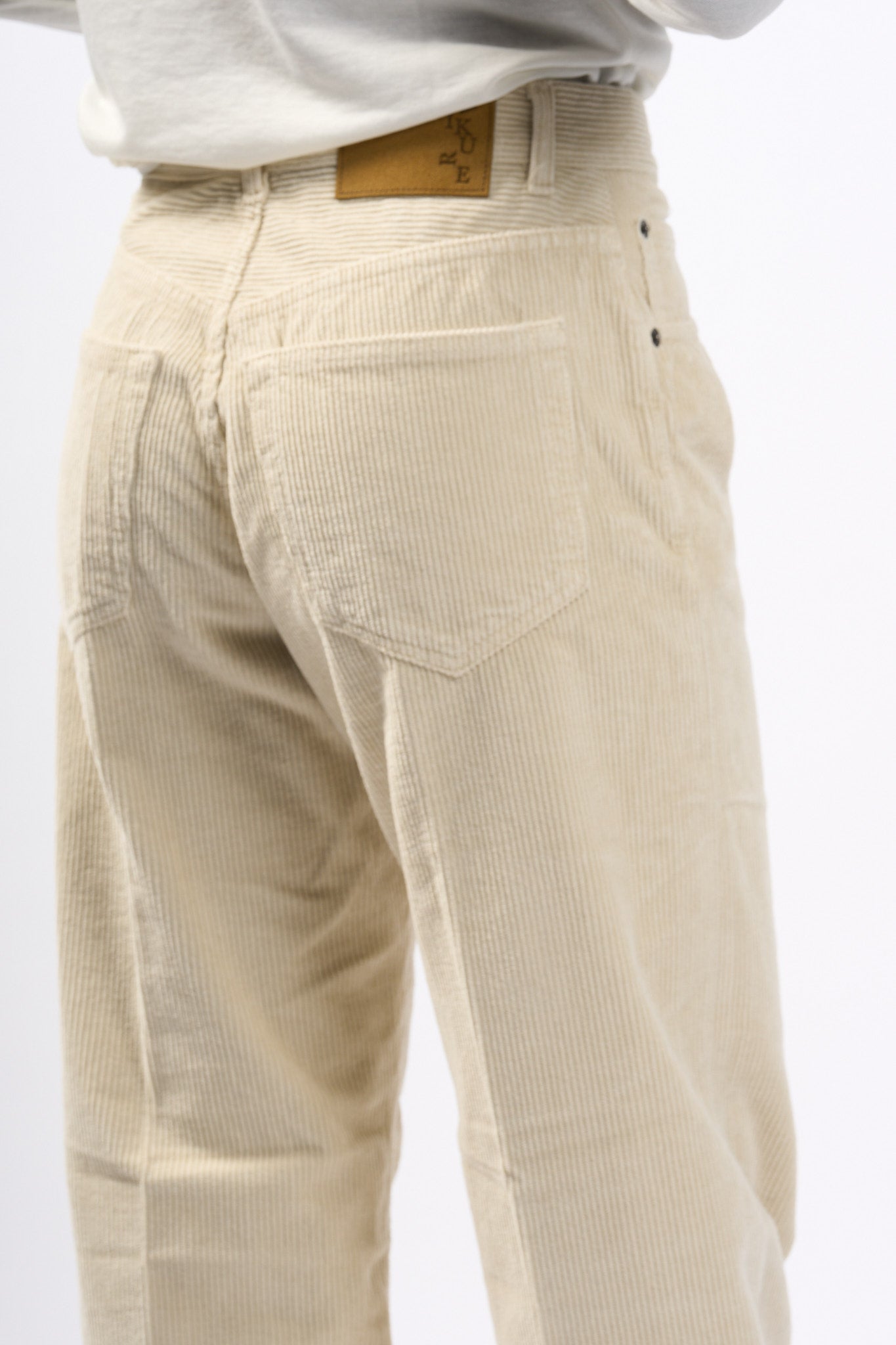 Haikure Pantalone Bonnie Velluto Ecru Donna-3