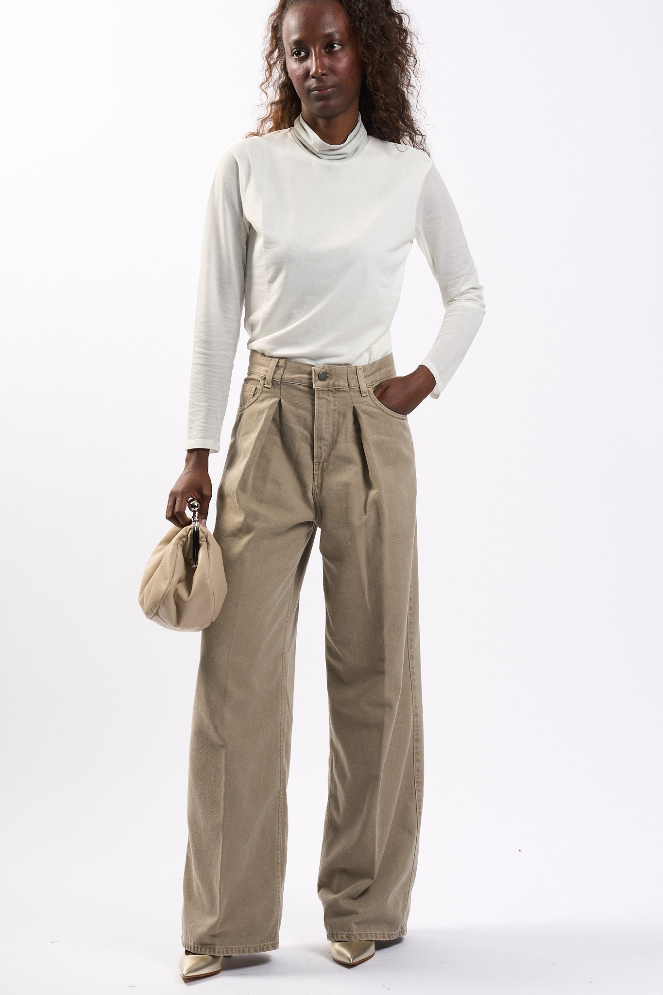 Haikure Pantalone Candy Ecru Donna-7