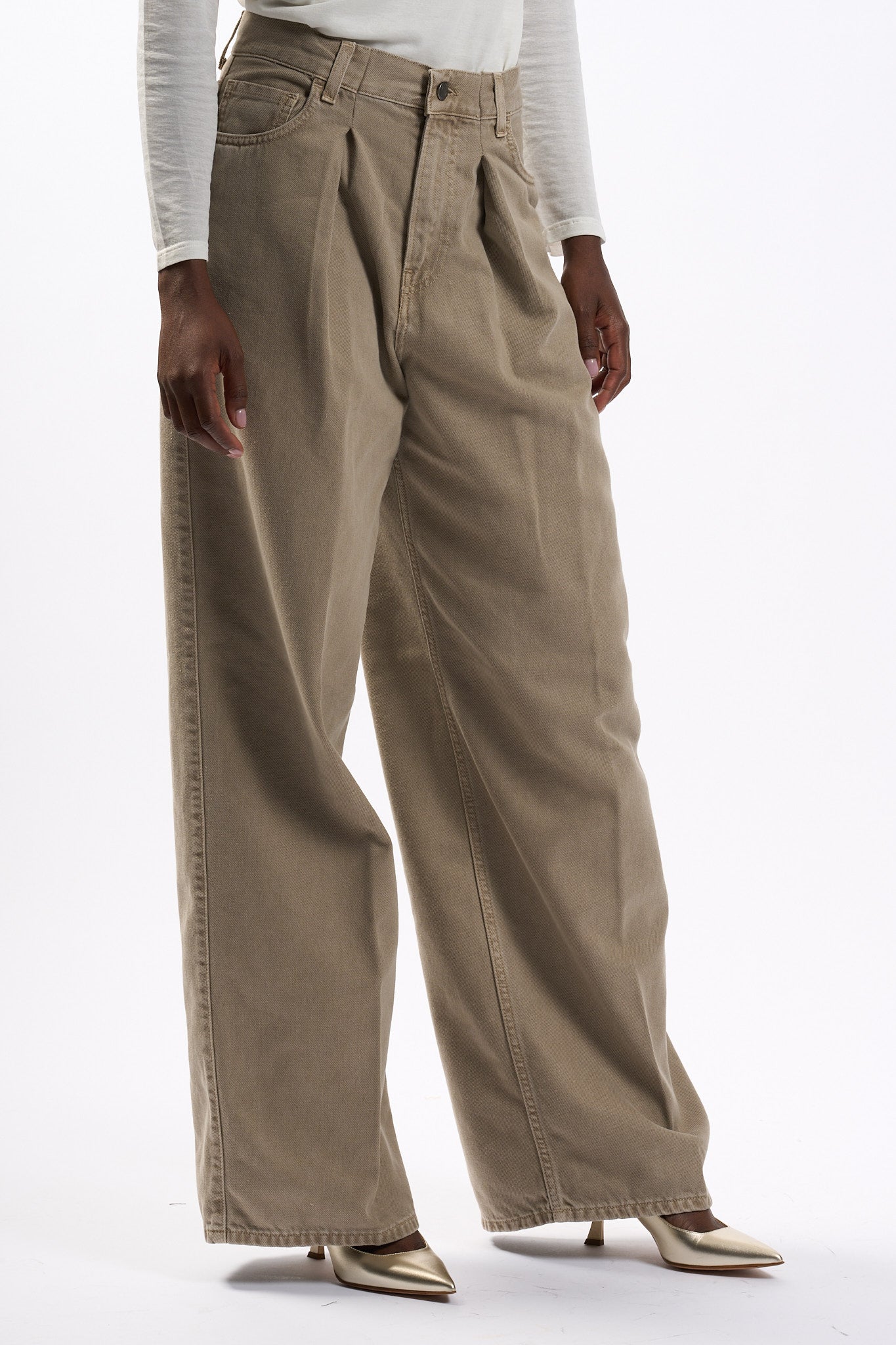 Haikure Pantalone Candy Ecru Donna-4
