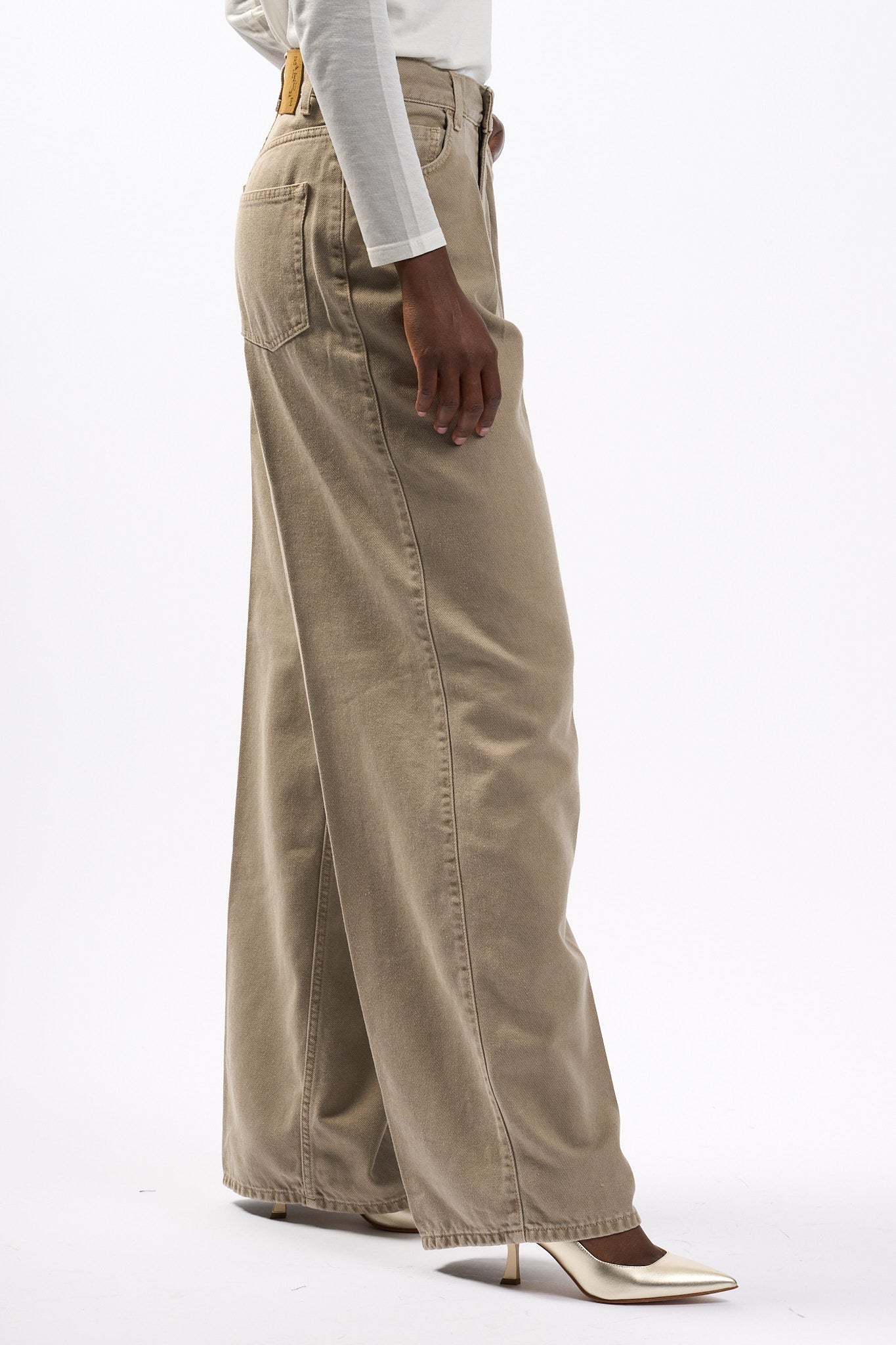 Haikure Pantalone Candy Ecru Donna-5