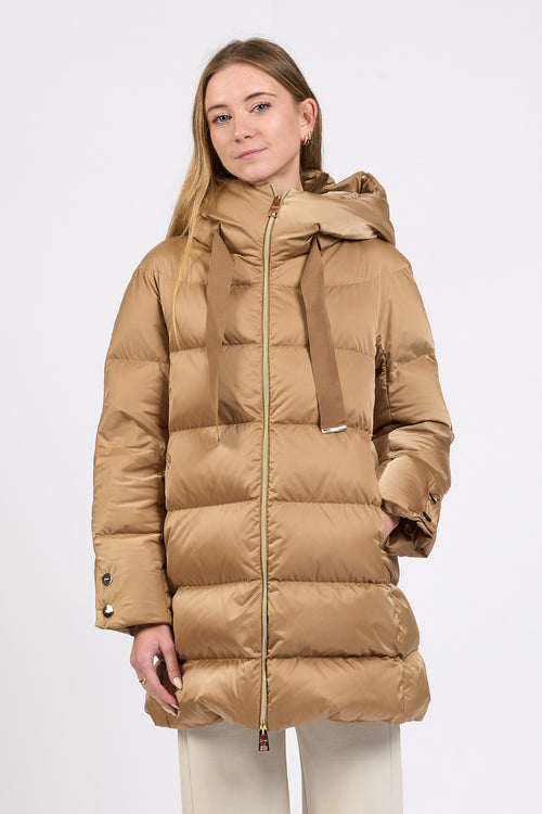 Herno A-shape In Raso Cammello Donna